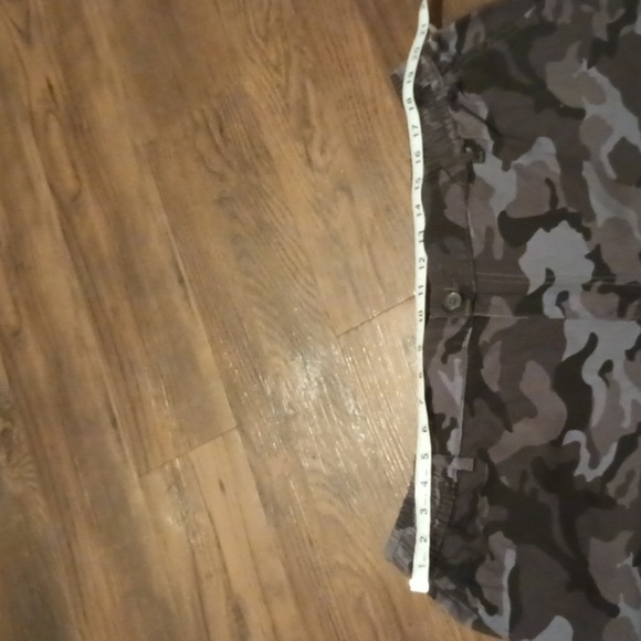 Big Dude Grey Camo Cargo Straight Leg Cotton Pants A34 - Picture 4 of 7